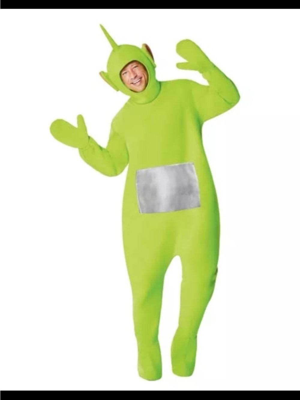 Teletubbies Green Dipsy Polyester Jumpsuit Costume Size Adult Teen *READ* - Picture 2 of 11